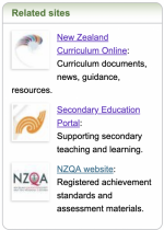 NCEA Related sites box.